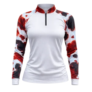 Camisa Agro Feminina Cow Print com proteção solar Uv50+